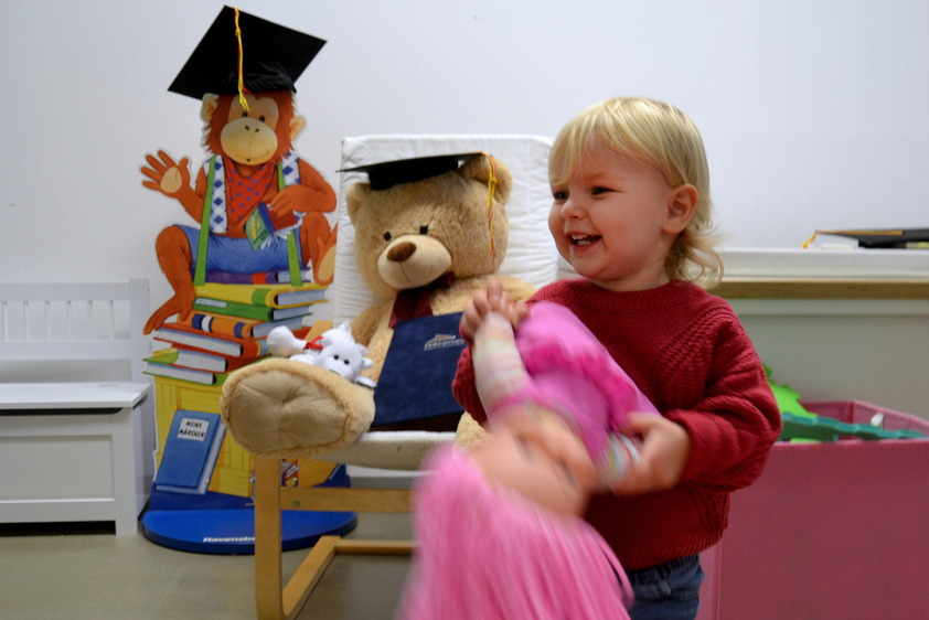 Annemarie im Eltern-Kind-Raum